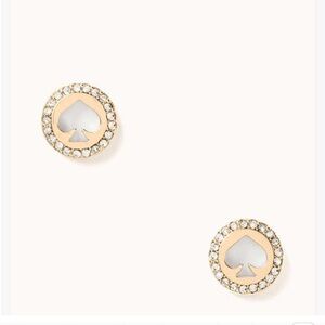 Kate spade Spot The Spade Pave Halo Stud earrings NWOT